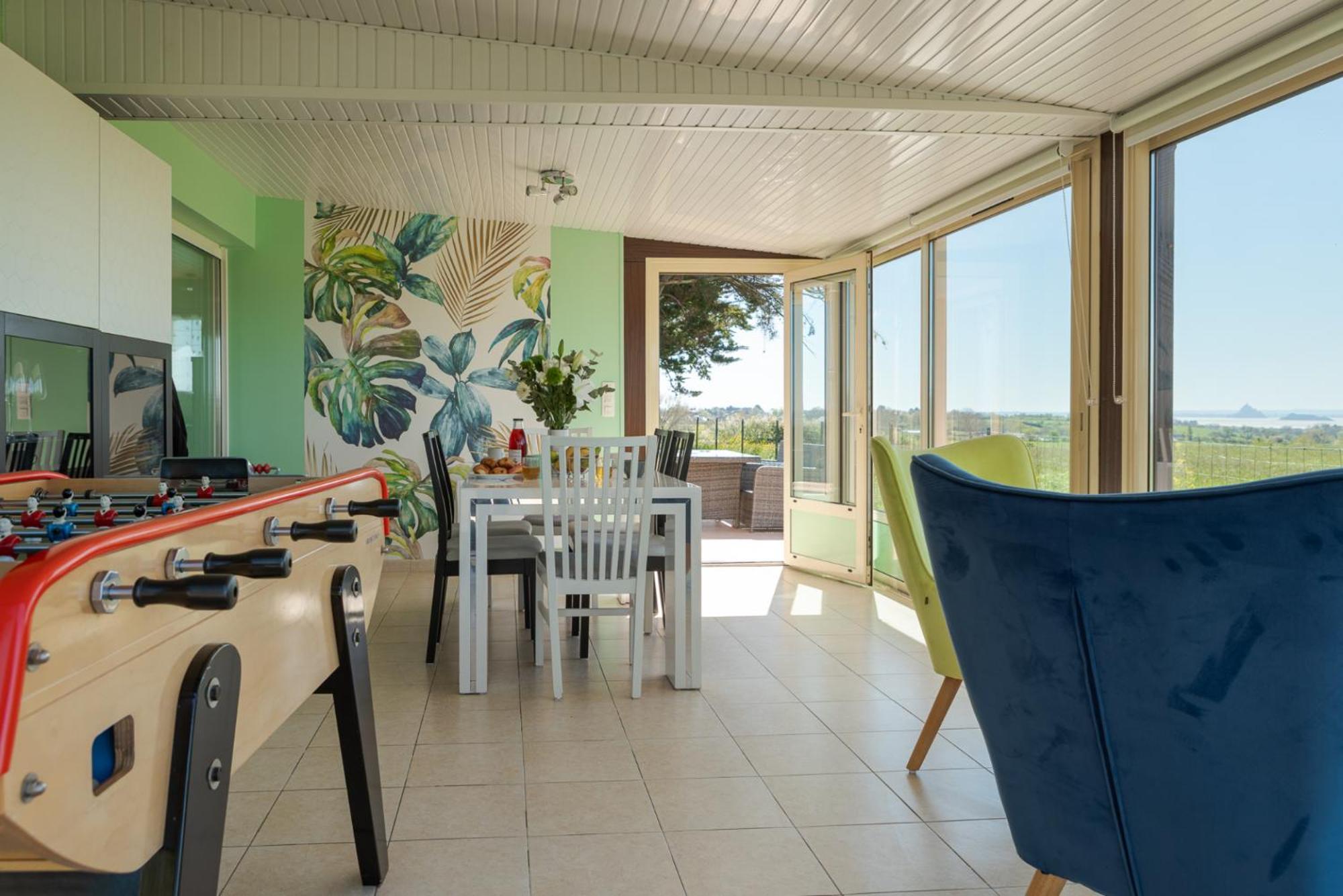 Vue Mt-St-Michel, Elegance, Calme Et Baby-Foot Bonzini Dragey Exterior foto